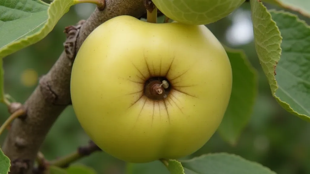 Damage to apple caused by codling moth