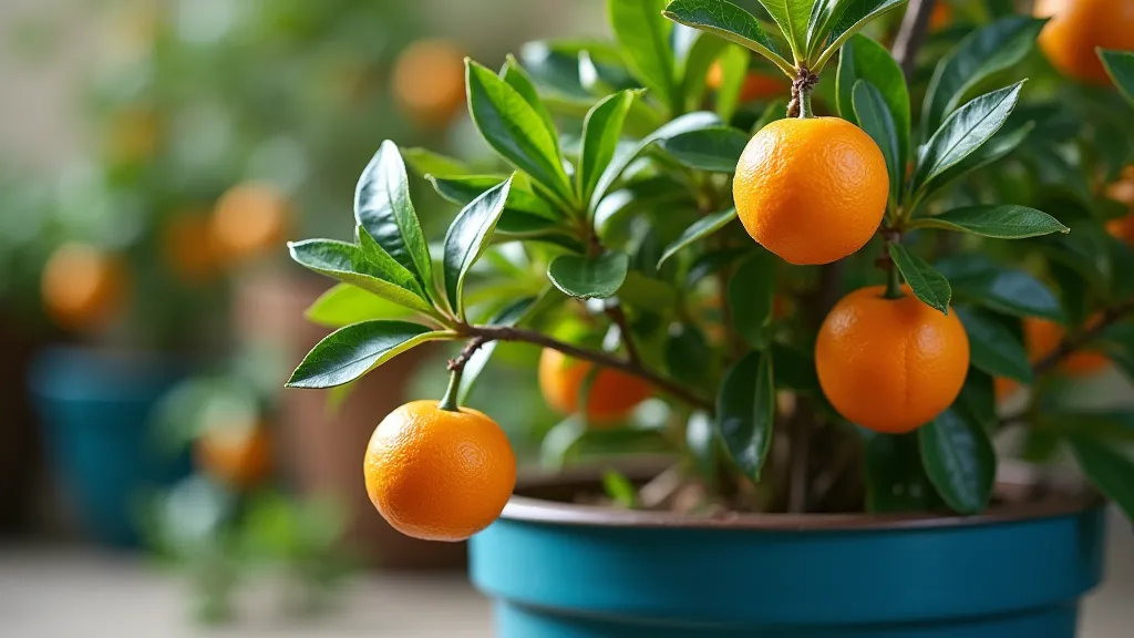 Dwarf Mandarin Orange Tree in Container
