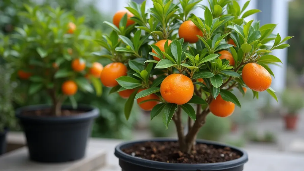 Dwarf Valencia Orange Tree in Container