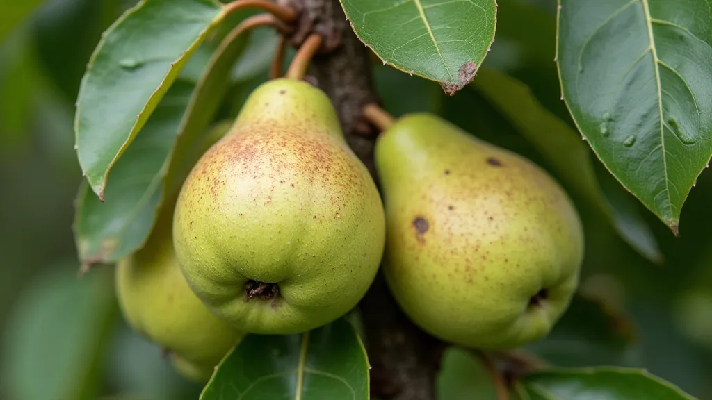 Verticillium wilt on pear tree